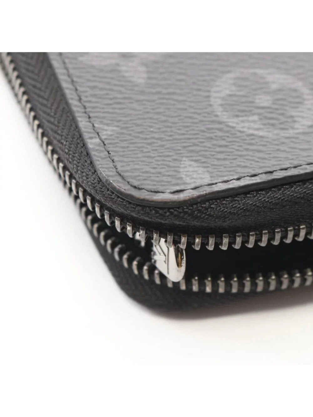 Louis Vuitton Round Wallet Zippy Vertical Monogram Eclipse Leather